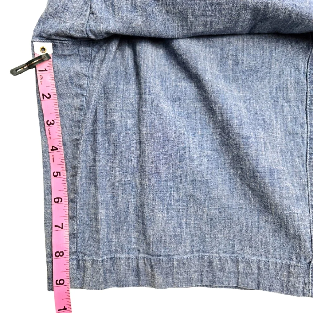 Lands End Mid-Rise Elastic‎ Waist Pull-On Cotton Shorts Pockets Size Small